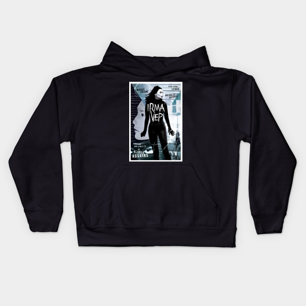 Irma Vep alternative movie poster Kids Hoodie by chrisayerscreative